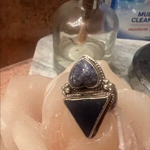 Silver and Blue Stone Women's Ring